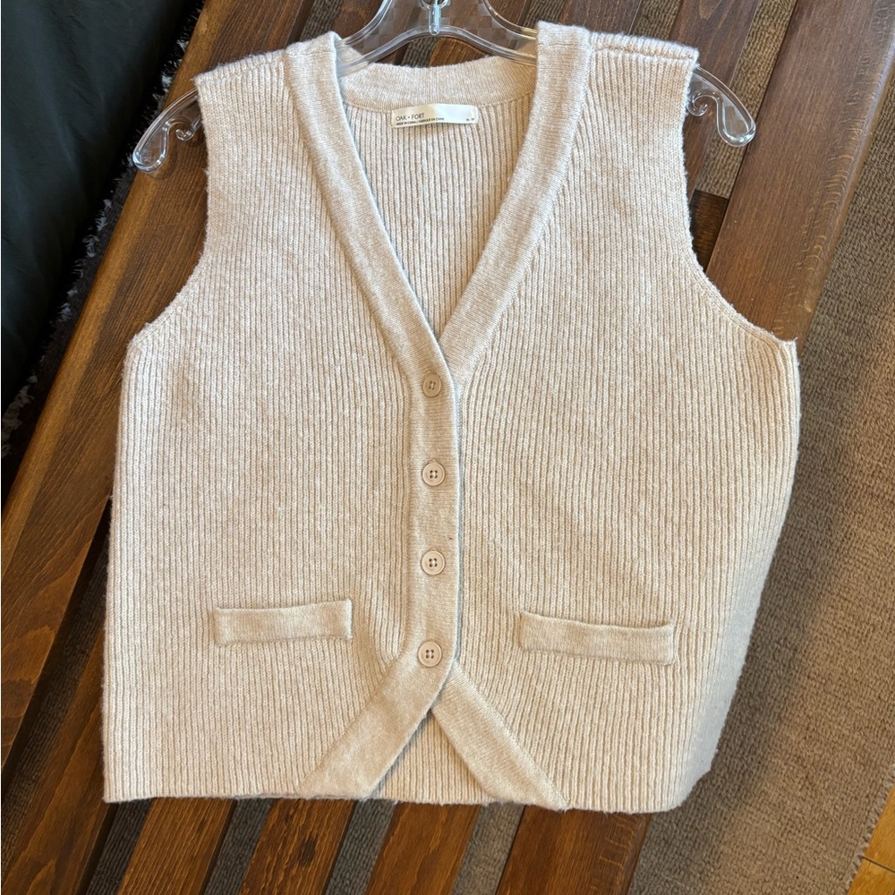 Oak + Fort Women's Sweater Vest Cardigan.